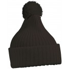 Knitted Cap with Pompon